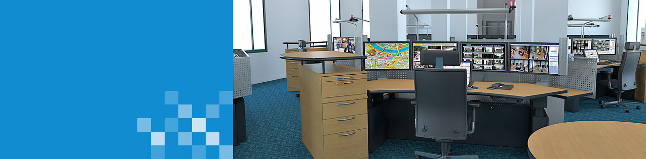 Оборудование и мебель оперативных комнат для безопасности, координации и наблюдения